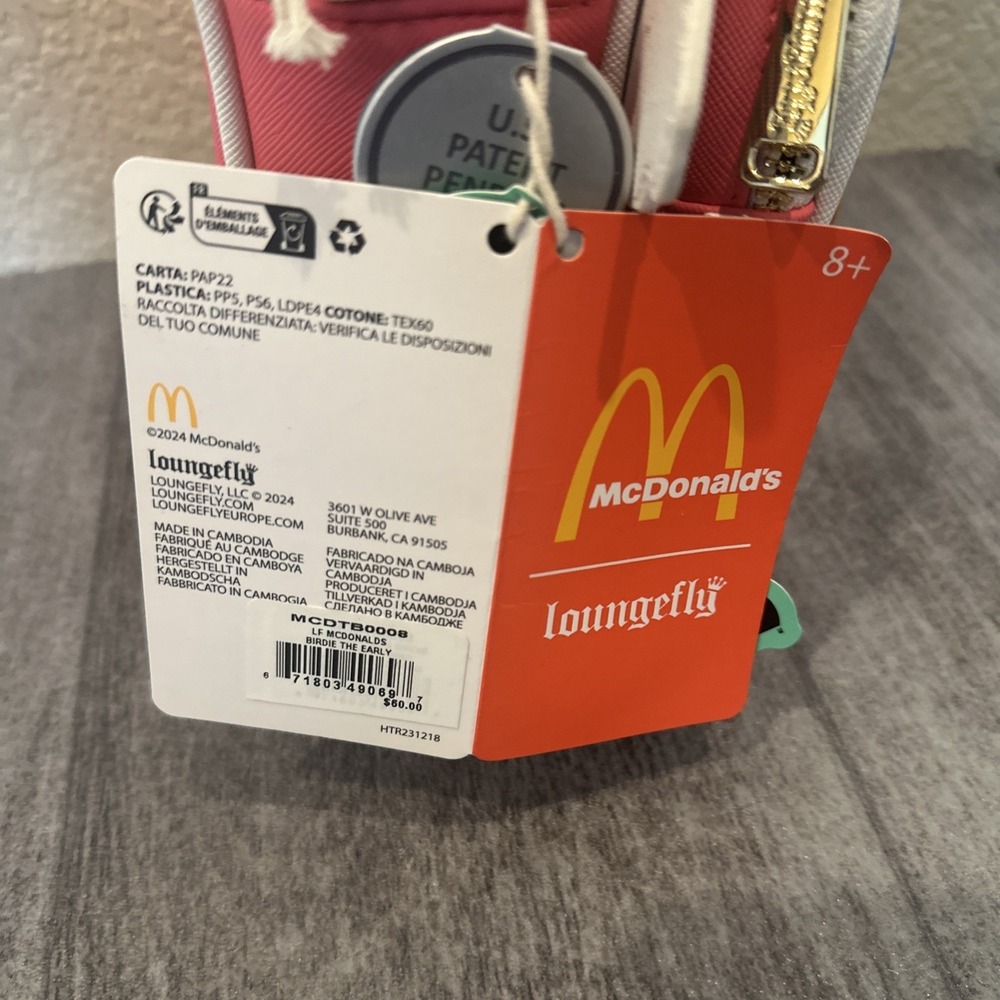 Loungefly McDonalds Birdie the Early Bird Crossbuddies Crossbody Bag W/ Coin Bag - Picture 3 of 11
